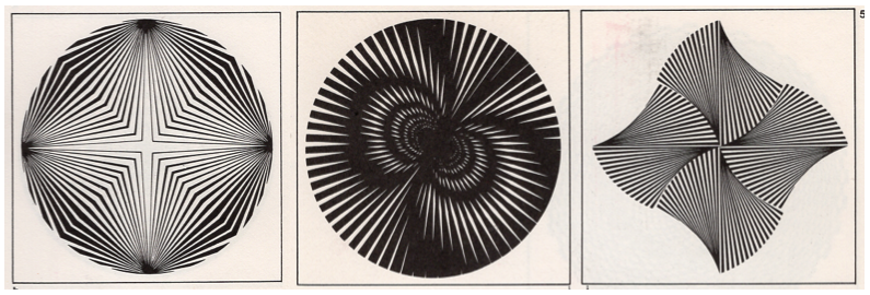 Example showing repeated lines arranged without a clear illusion of depth
