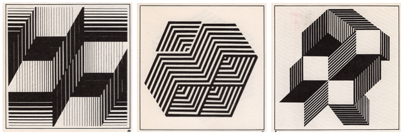 Example showing repeated lines producing unstable and contradictory spatial relationships