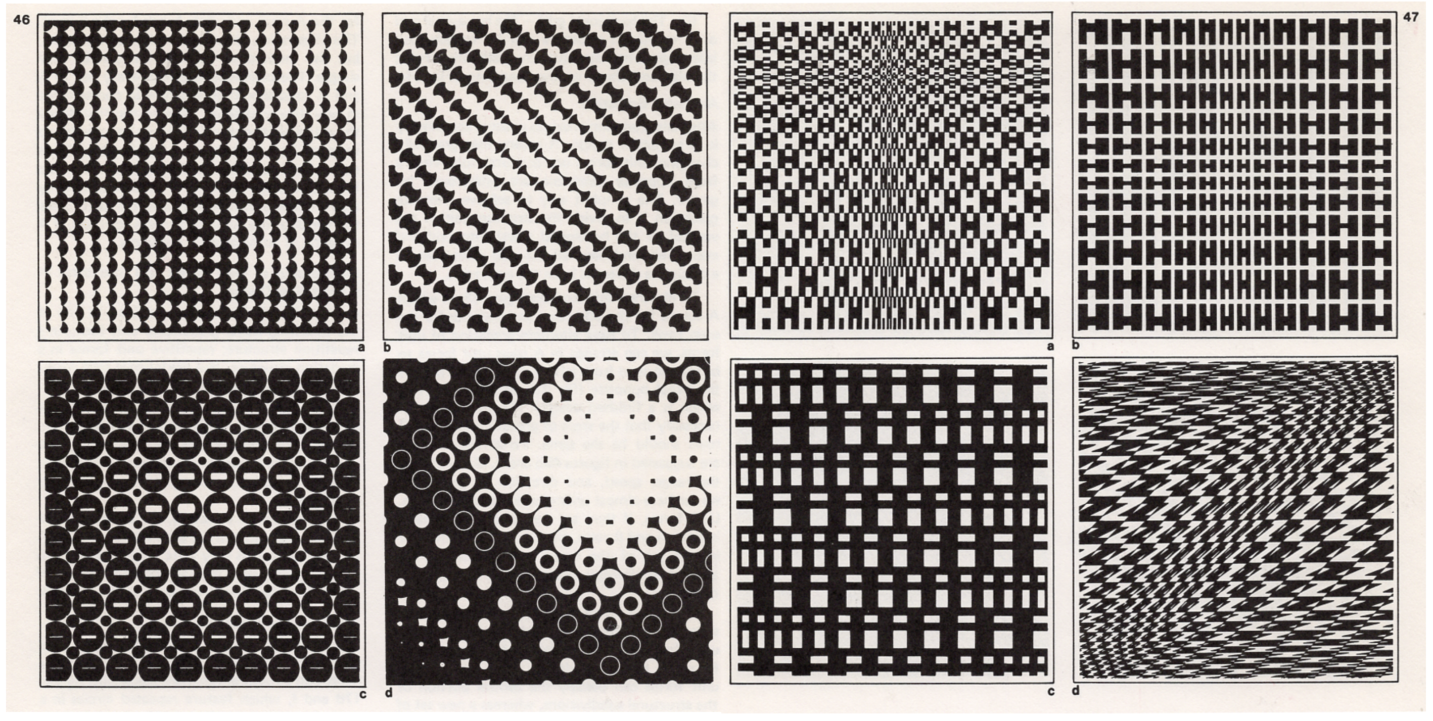 Example showing forms changing gradually in size and direction