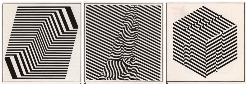 Example showing repeated lines creating the illusion of depth and distance