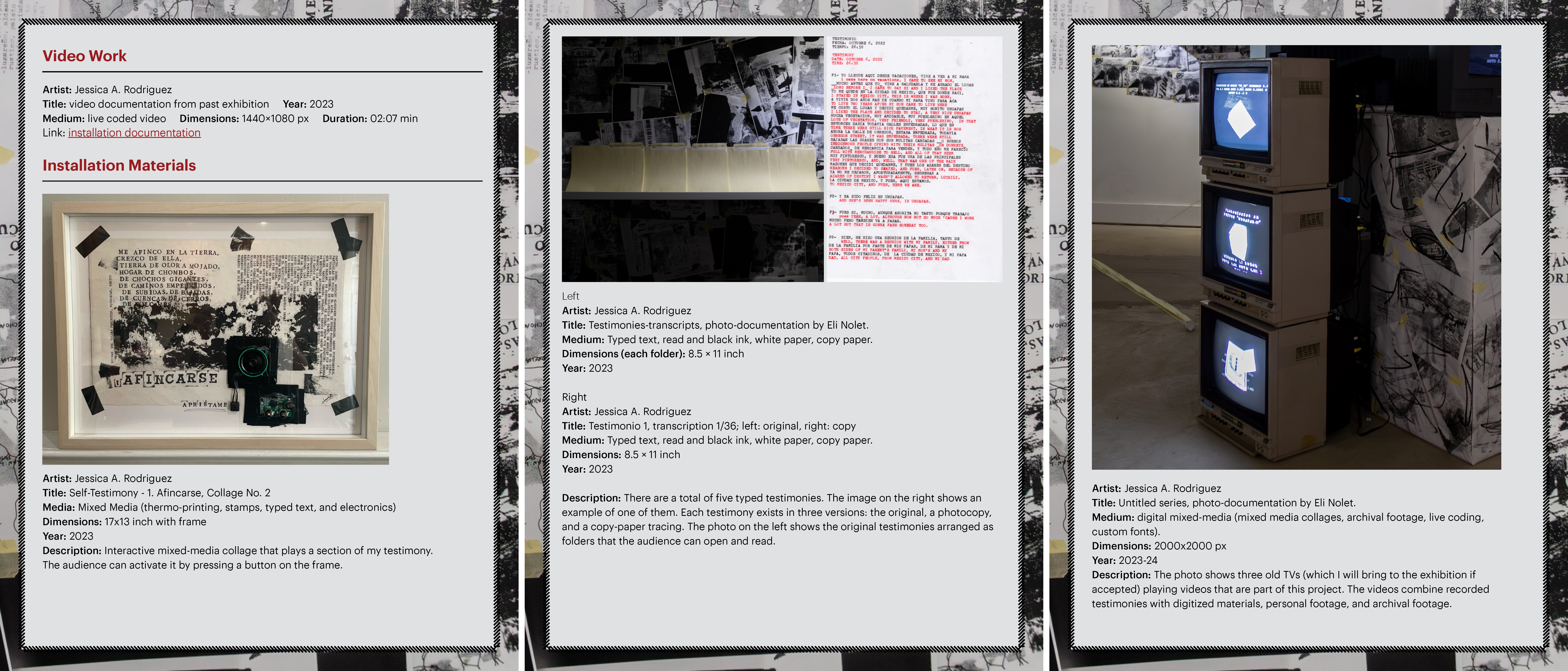 Excerpts portfolio design
