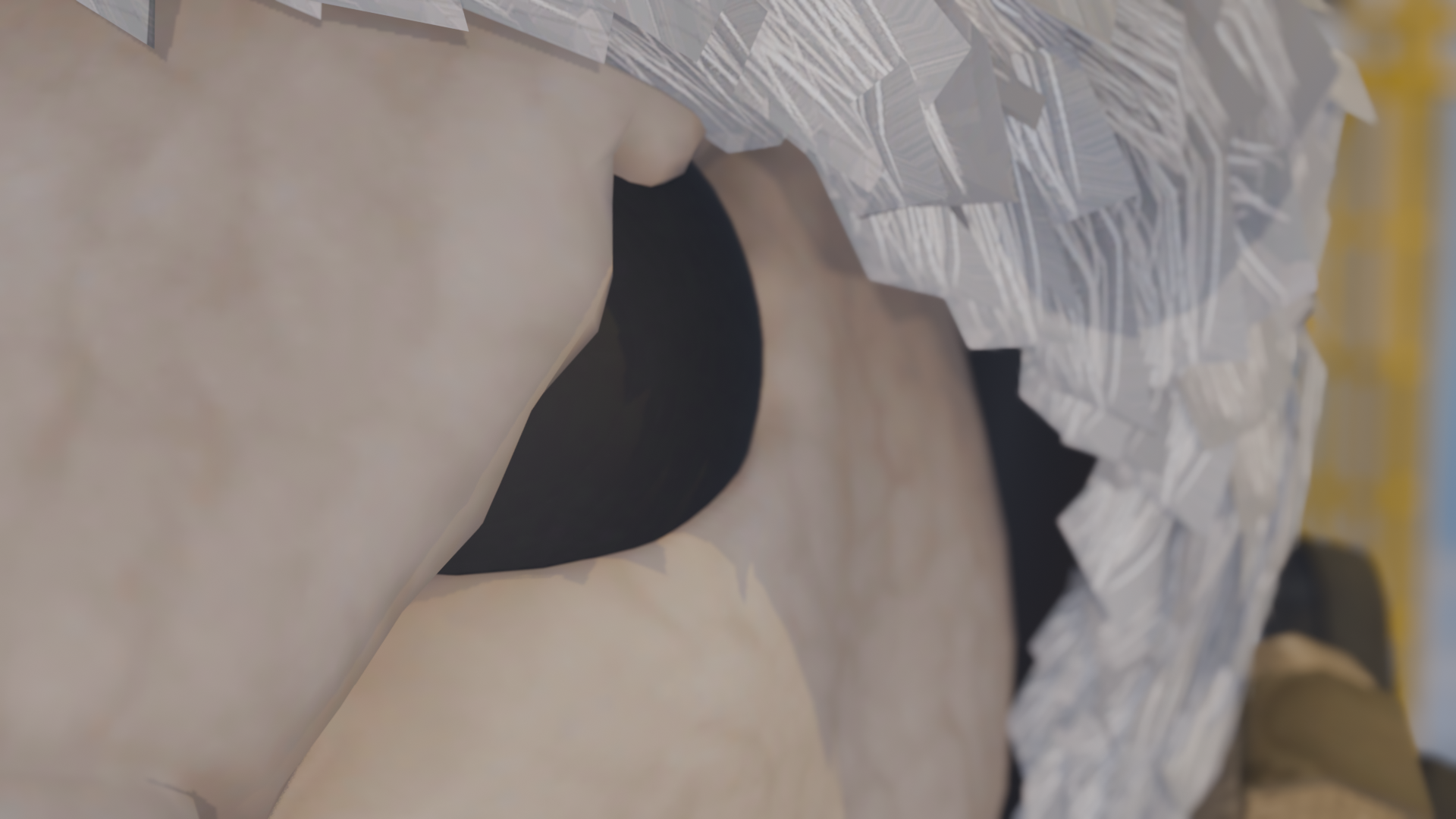 Extreme close-up example using a human subject