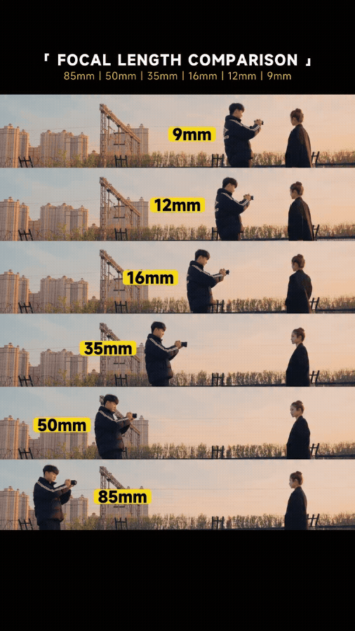 Wide focal length used from a close camera position while maintaining the planned subject framing.