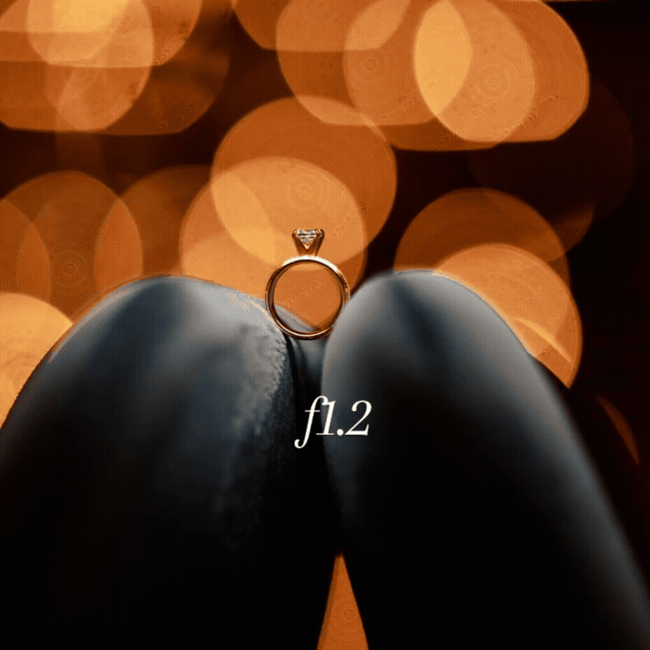 Animated aperture comparison showing changes in foreground and background sharpness.
